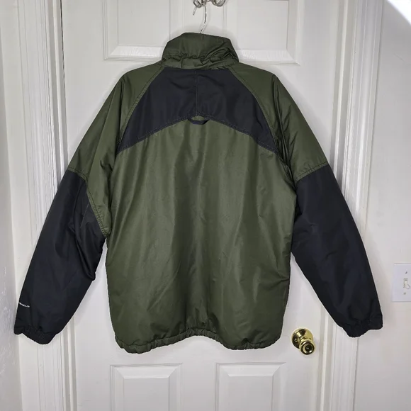 Green black zip front coat Columbia Mens L - Picture 3 of 16